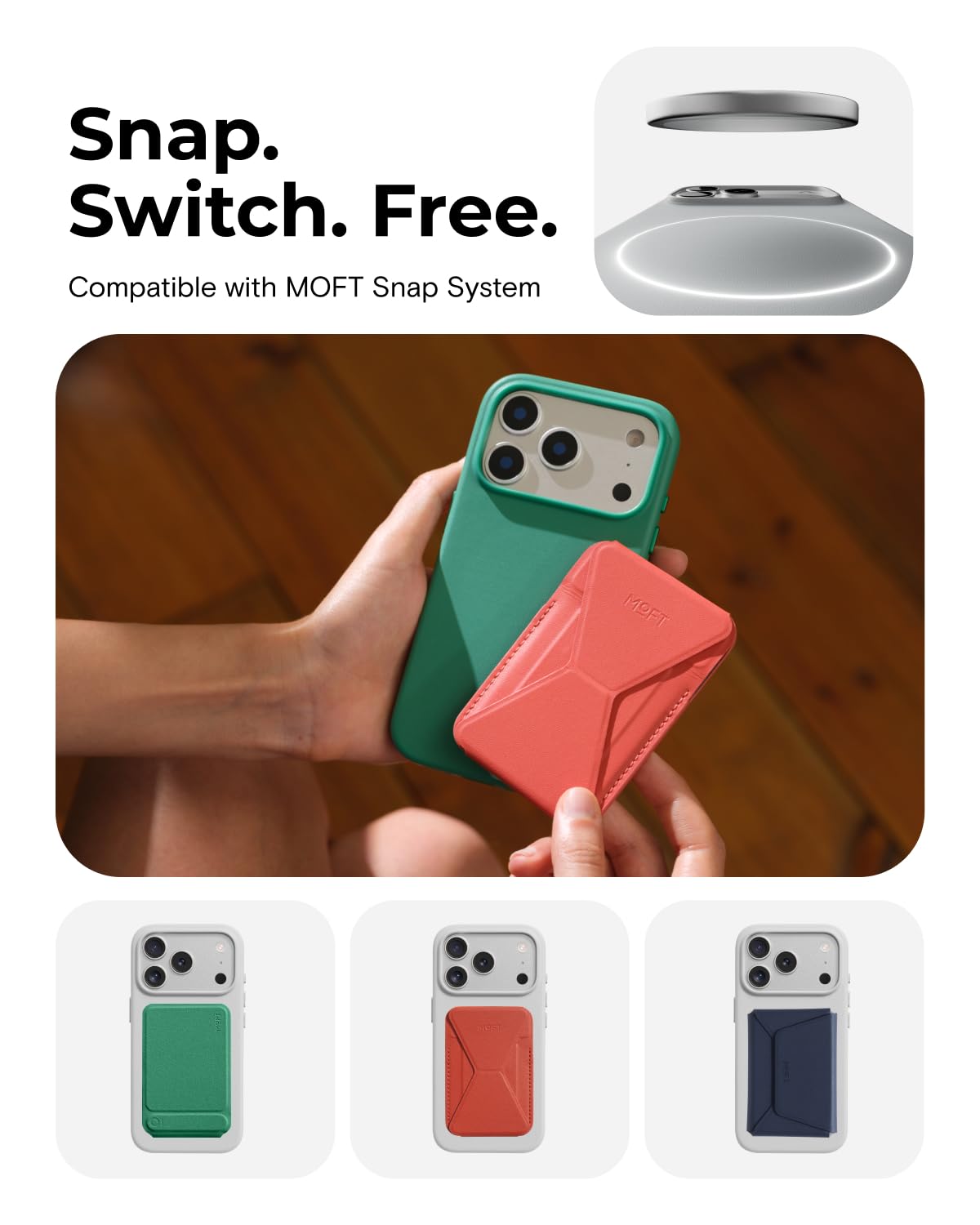iPhone17用ケース(MOFT) Amazon.com: MOFT for iPhone 17 Pro Case- MOVAS Snap Case, MagSafe